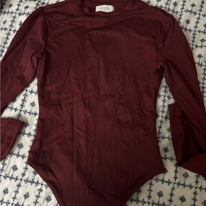 Meshki Burgundy Long Sleeve Top